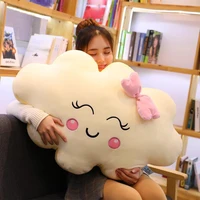 new large cartoon cloud plush pillow super soft cushion lovey smile cloud stuffed plush toys for children baby kids girl gift