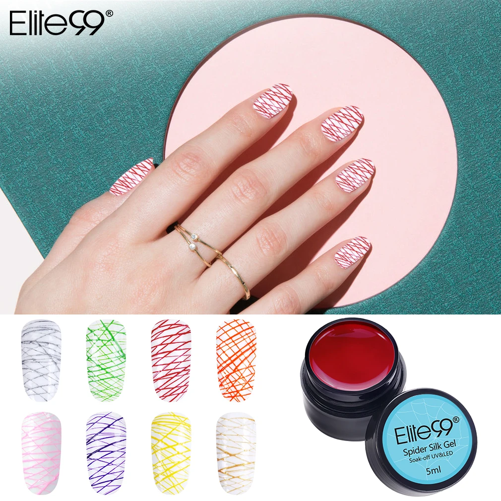 Elite99 5 мл дизайн ногтей креативный провод рисунок паук гель для точка к линии