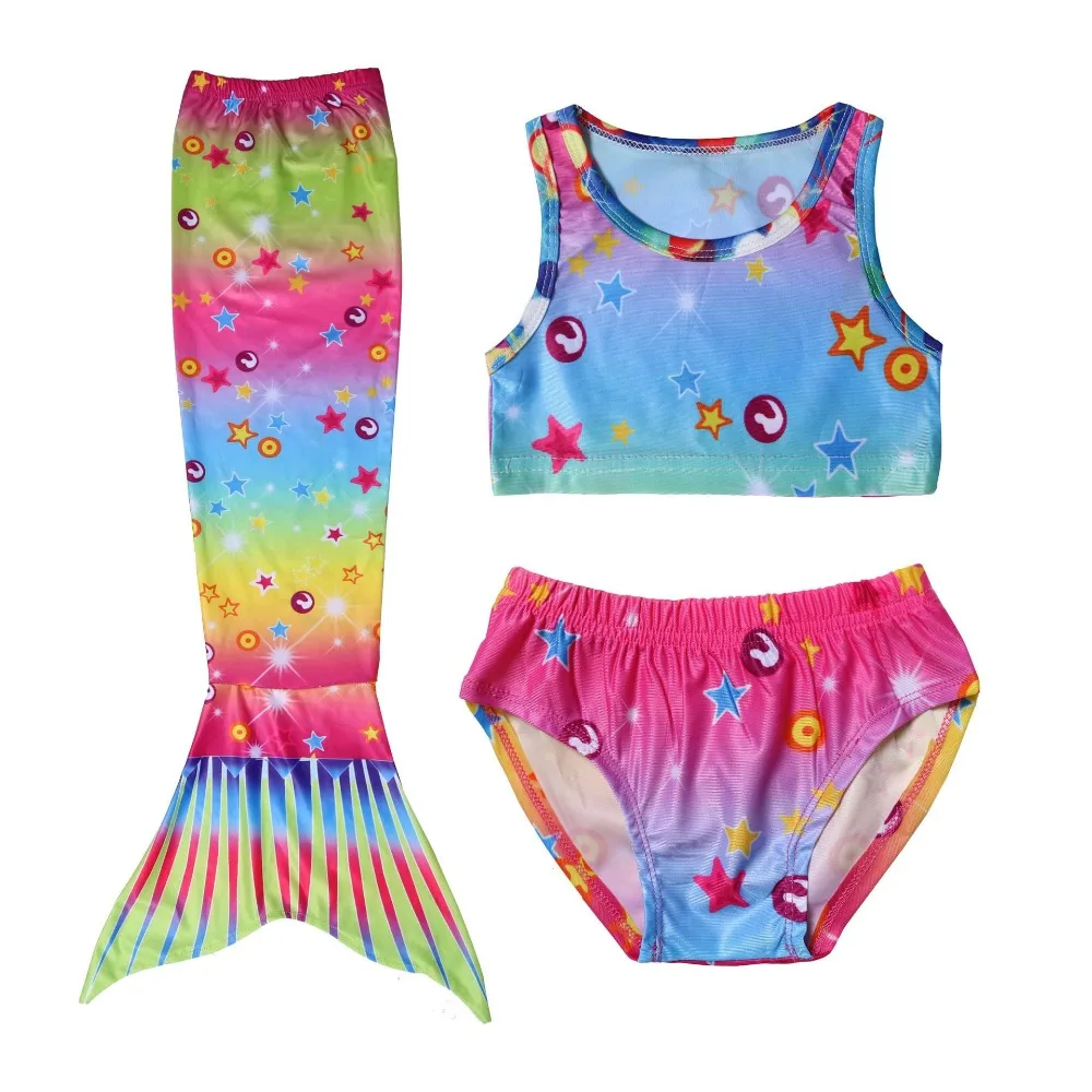 Nieuwe 2018 Meisjes Kids Mermaid Tail Bikini Badpak Fancy Swimmable Wear Cosplay Anime Kostuums Kinderen Badmode Kleding Set |