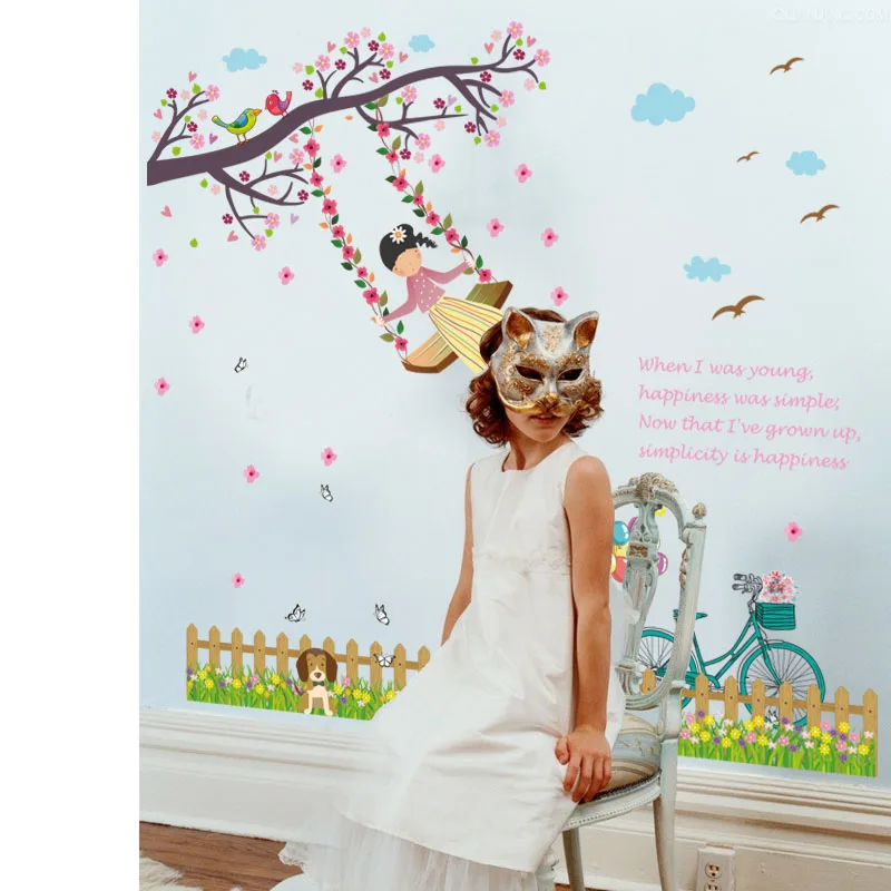 [Fundecoration] настенные наклейки для девочек детские комнаты детская спальня
