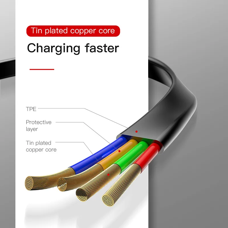 Baseus портативный 3 в 1 кабель с разъемом micro USB Type C для iPhone X xs max 3in1 зарядного
