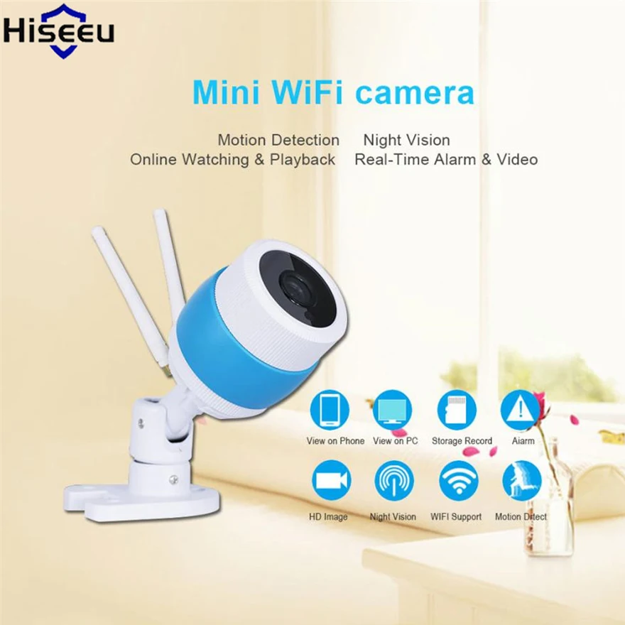 Hiseeu Ip Камера Беспроводной Открытый безопасности 720 P Ночное видение P2P мини
