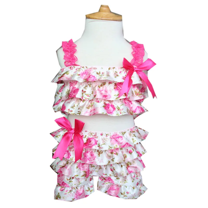 Детский Атласный комбинезон с Красной Повязкой для волос и шортами | Мать ребенок