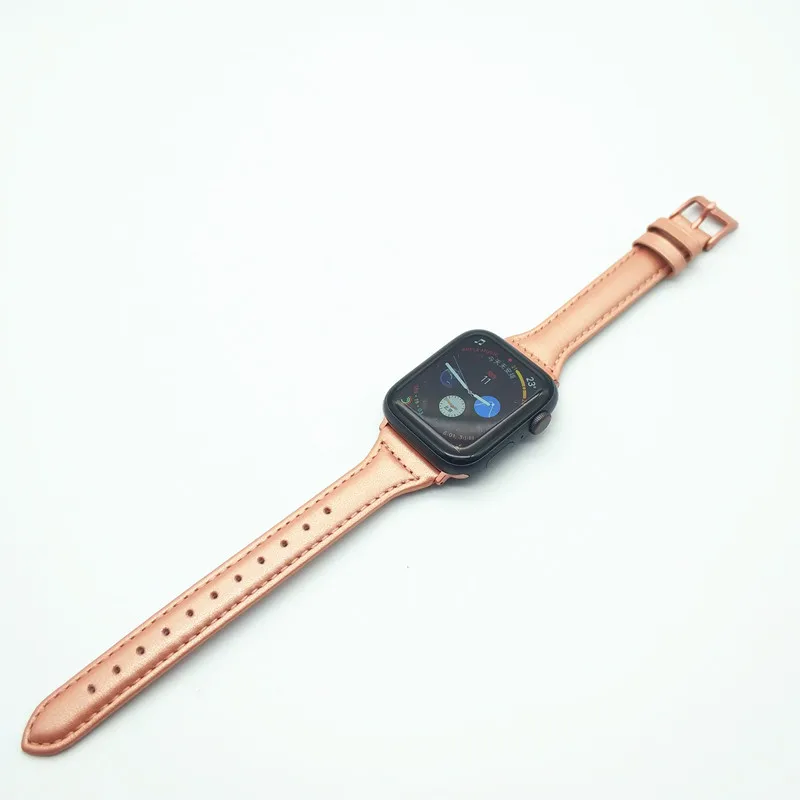 Тонкий ремешок AKGLEADER T-образной формы для Apple Watch Series 4 40 мм 44 браслет из натуральной