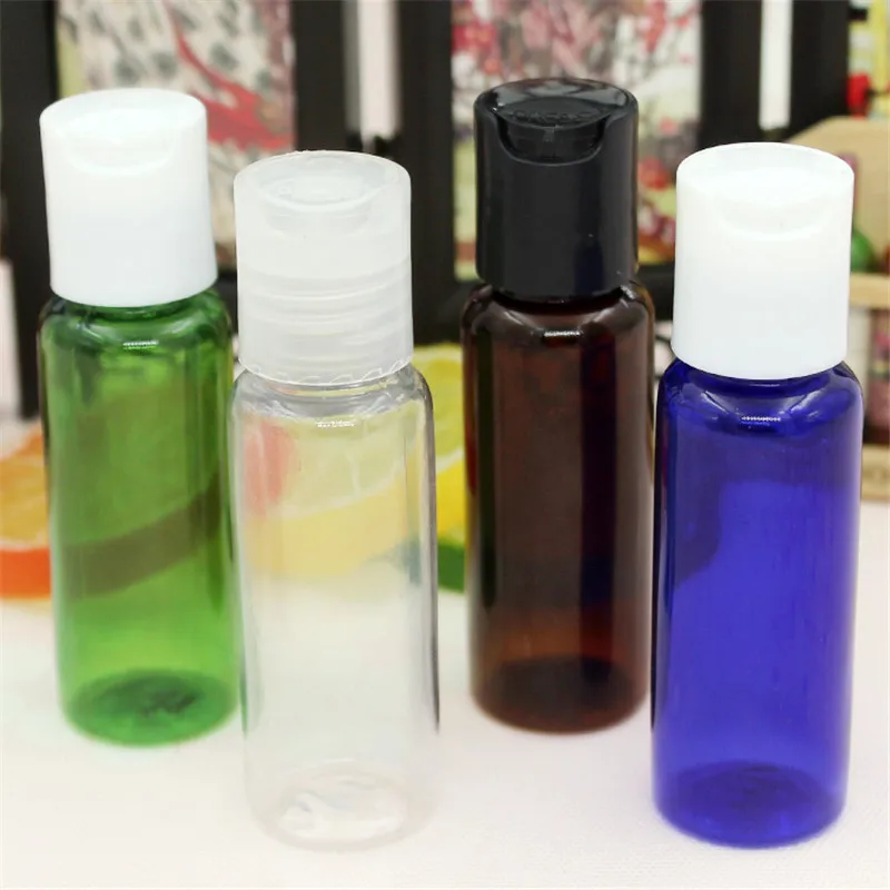 100PCS*20ml Press Screw Cap Bottle Empty Plastic Cosmetic Container Small Sample Lotion Refillable Essential Oil Makeup Packing | Красота и