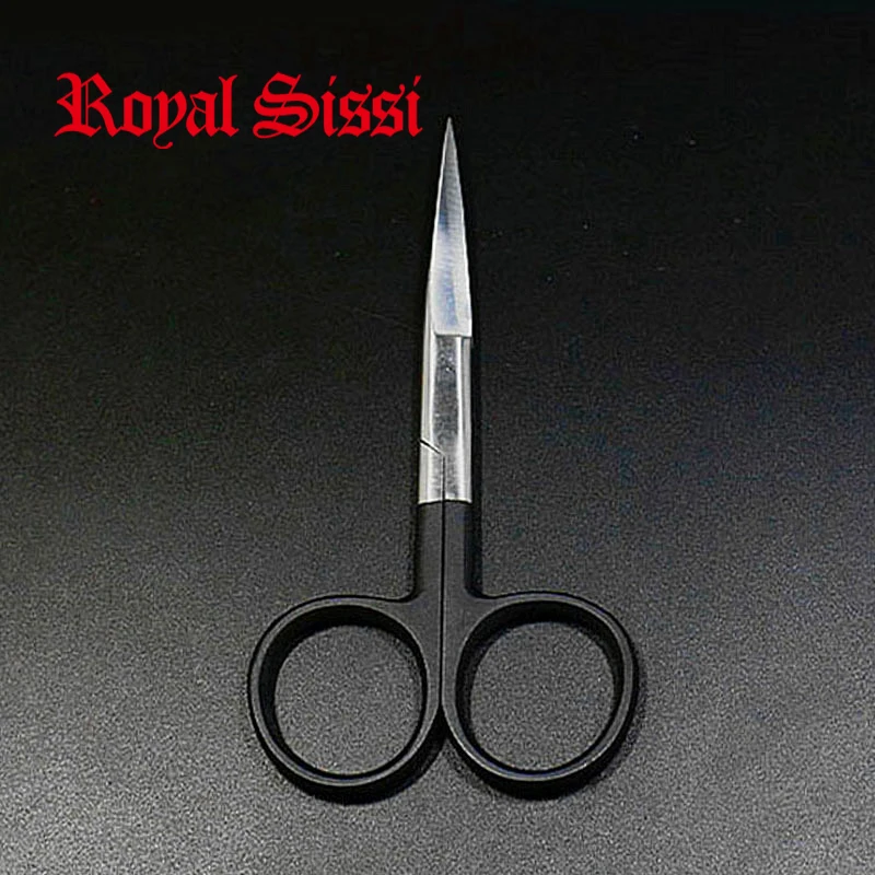 

Royal Sissi brand 4.5'' Tungsten Carbide Blade Fly Tying Scissors sharpest Straight 440 grade steel razor blade fly tying tools