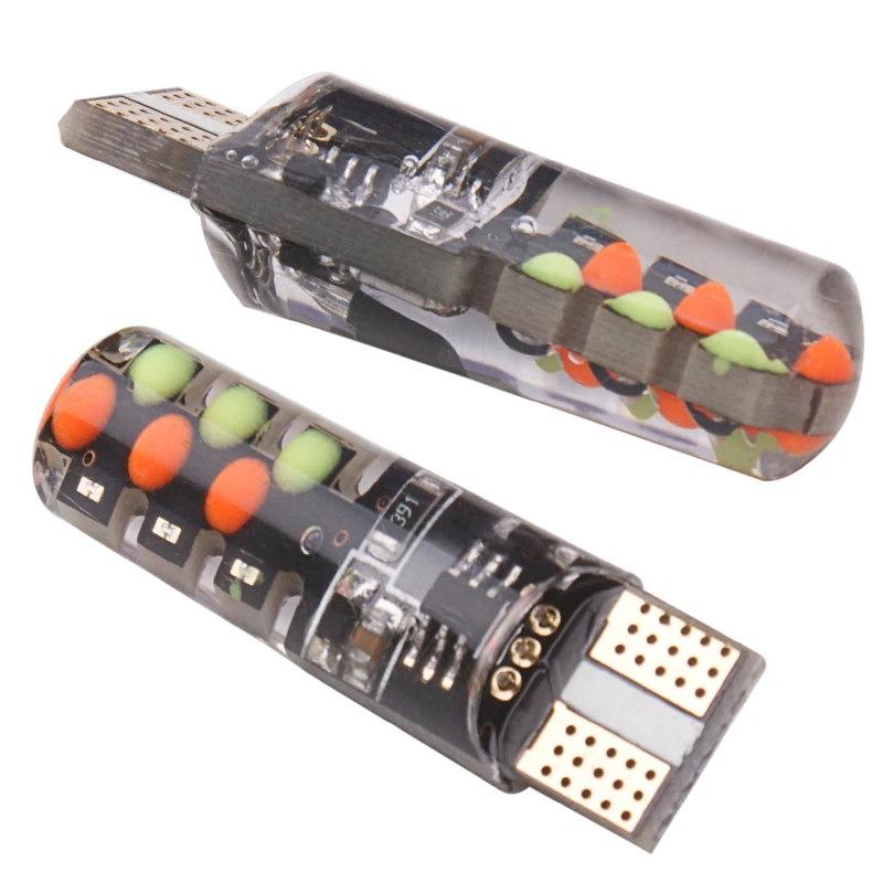 Цветная (RGB) светодиодный T10 W5W 194 168 5050 SMD Купол автомобилей чтение светильник Клин