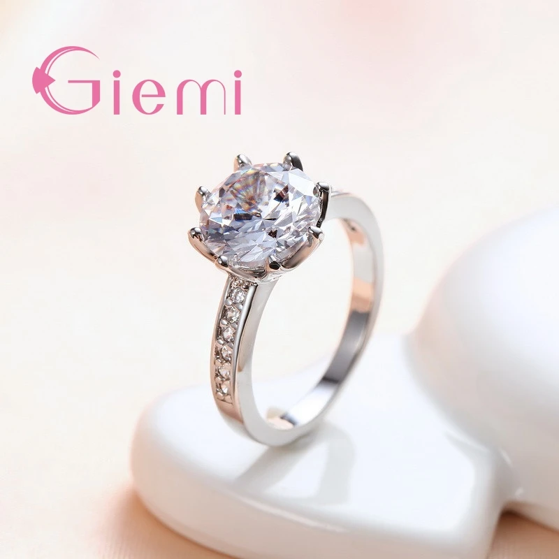 Роскошные однотонные кольца на палец из стерлингового серебра 925 пробы с большим