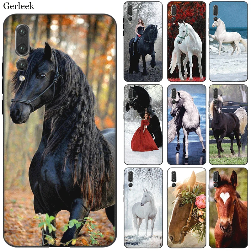 Силиконовый чехол Desxz для мобильного телефона Beauty Horse Huawei P9 P8 P10 P20 P30 Lite Pro P Smart Hard