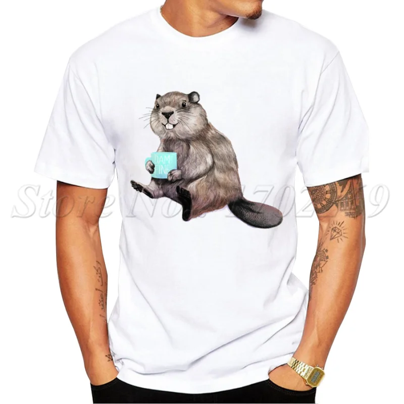 Новинка 2019 летняя хипстерская Мужская футболка модные футболки с принтом Dam Fine