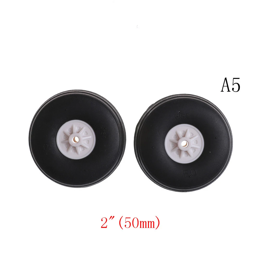Size 5(2pcs) 2/4 шт хвостовое колесо ПУ, резиновая Пластик концентратор "-3,5" дюймов аэрокамера для дистанционно управляемого самолета автомобиля Запчасти для авто черный, белый Цвет - Цвет: Size 5(2pcs)