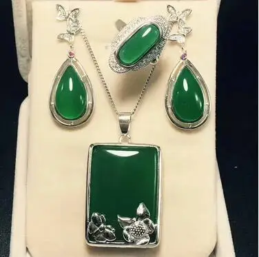 

Комплект из колье и серёг, из серебра 925 пробы