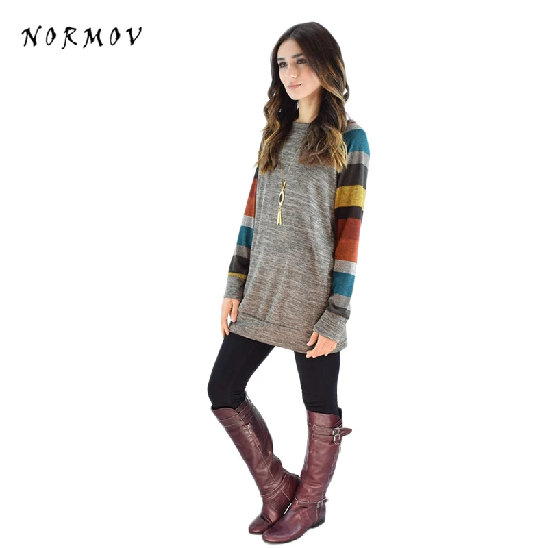NORMOV Pullover пуловер свитер женский с цифровой печатью трикотажная легкая одежда