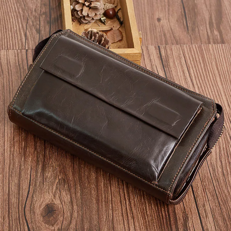 Лидер продаж мужской клатч кошелек Длинный роскошный из натуральной кожи