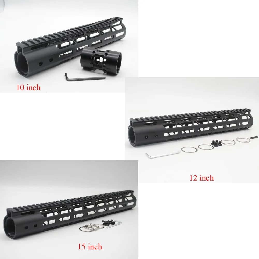 TriRock 10 ''/12''/15 ''дюймовый Keymod/M-lok поручень черный анодированный Picatinny поплавковая система крепления для AR-15. 223/5. 56