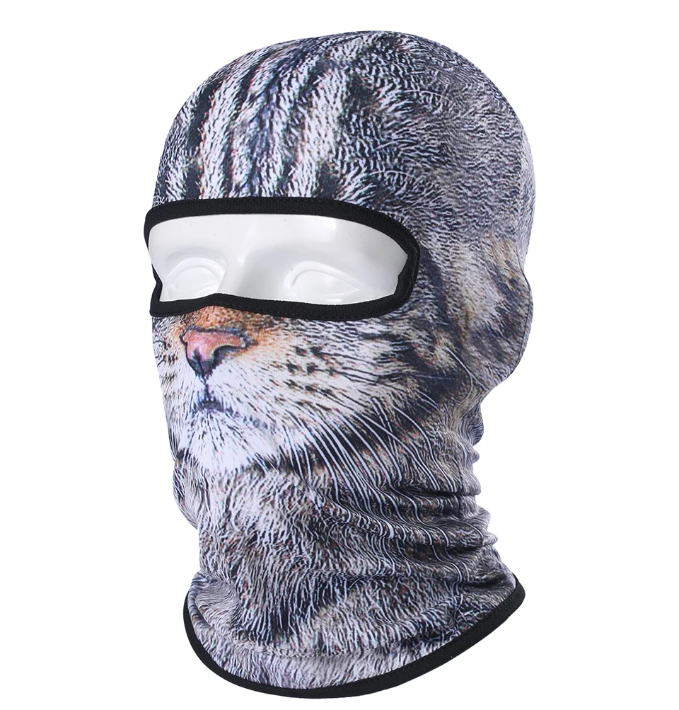 3D кошка собака милые животные Ветрозащитная Балаклава Skullies Beanie Забавный ШЛЕМ ЛАЙНЕР зимняя шапка теплая маска для лица шапка для женщин и мужчин