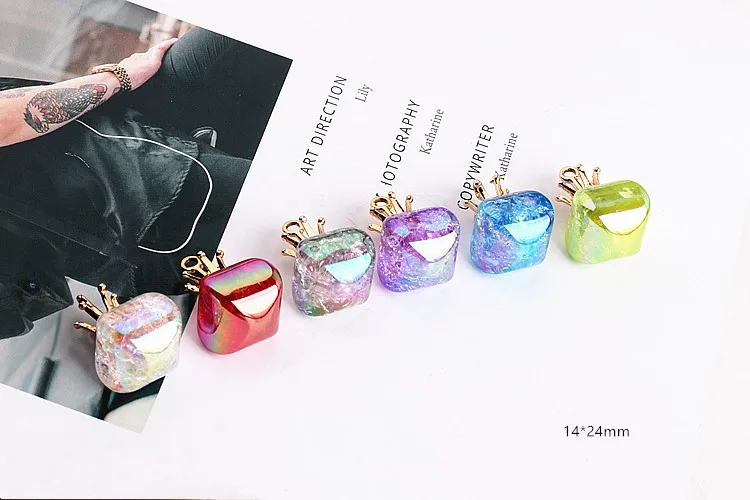 Ritoule Diy handmade jewelry accessories resin temperament crown rectangular earrings pendant making material | Украшения и