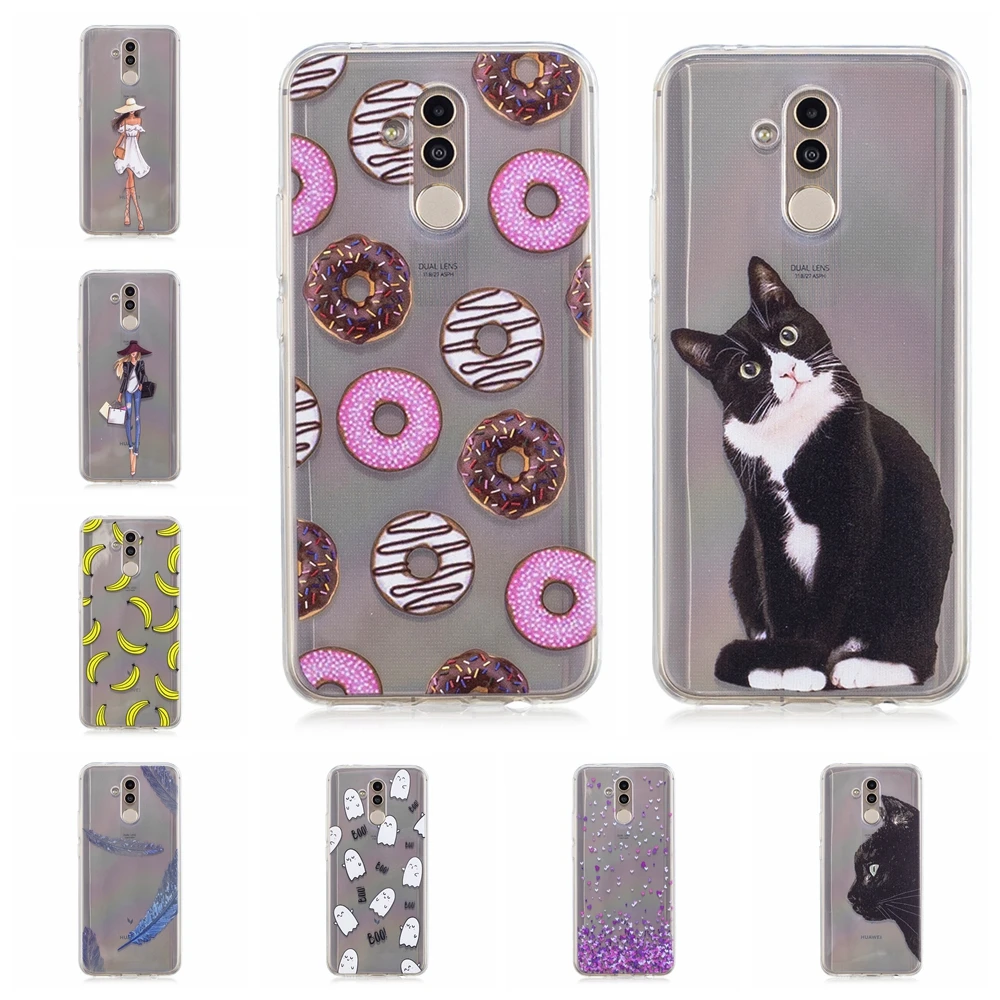 Для Coque Honor 8X 8C мягкий чехол из ТПУ Kawaii с принтом силиконовый для huawei P Smart 2019