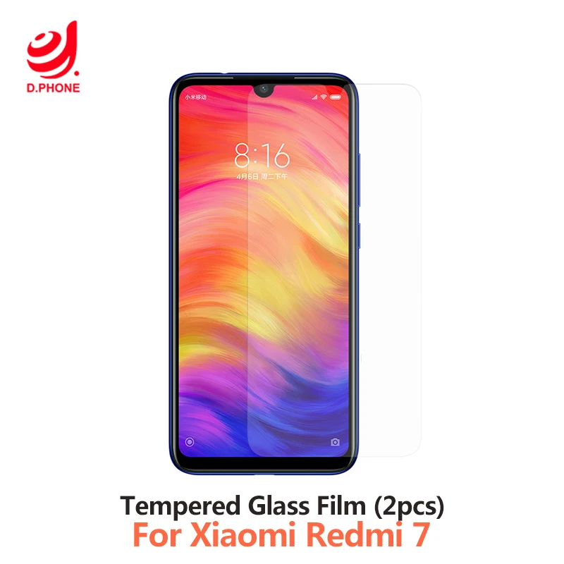 2 шт 9H протектор экрана для Xiaomi Redmi 7 закаленное стекло на телефон защитная пленка для Xiaomi Redmi 7 стекло