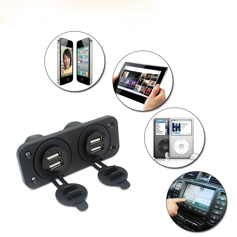 Универсальный 12 В автомобильный аксессуар для лодки розетка панель 4 USB зарядное