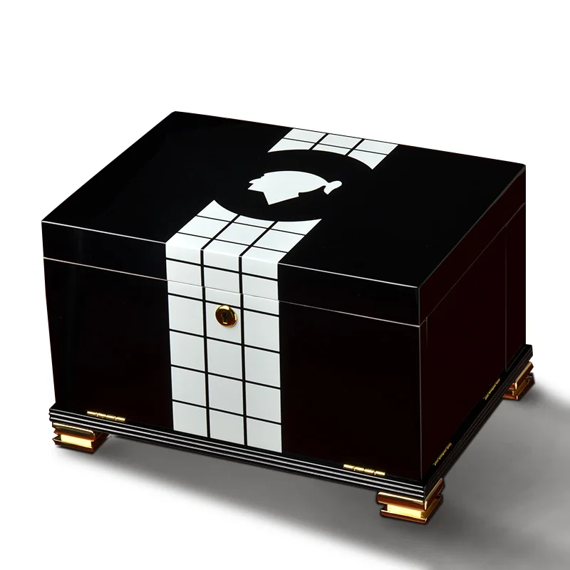 Импортная увлажняющая коробка для сигар из мягкого кедра дерева фортепиано