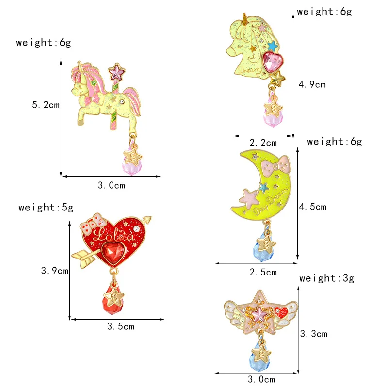 Мультфильм сладкий животное лошадь пони торт луна духи дом воротник значок на