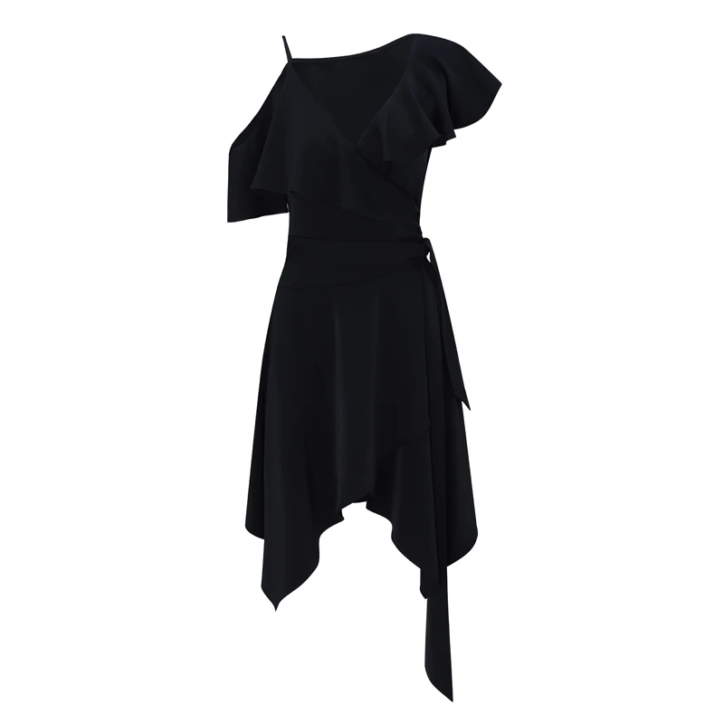 Женское вечернее платье миди Max Spri черное ТРАПЕЦИЕВИДНОЕ ПЛАТЬЕ с открытыми