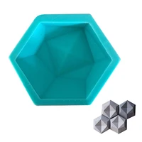 diy geometric concrete molds tv background decoration clay brick crafts for wall stone hexagon handicraft silicone moulds co