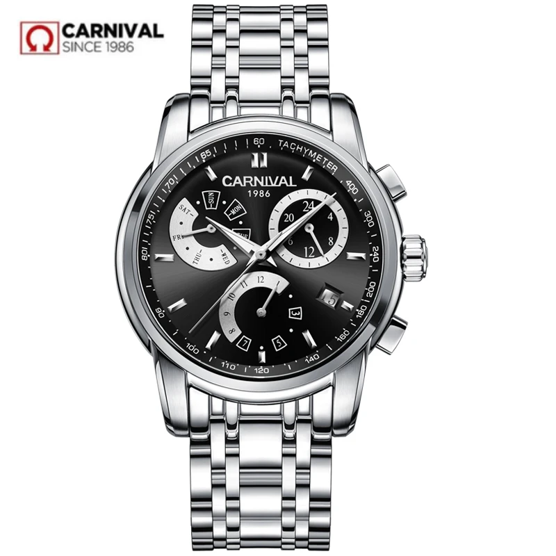 Карнавальные Роскошные брендовые автоматические механические часы мужские