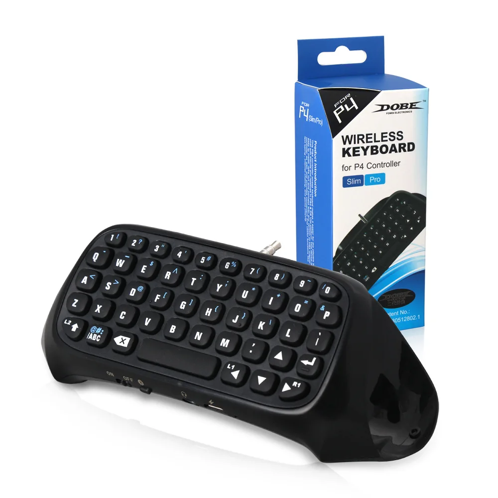 Беспроводная мини клавиатура Foleto с Bluetooth для PlayStation 4 PS4 Slim и Pro Controller (черная)|keyboard