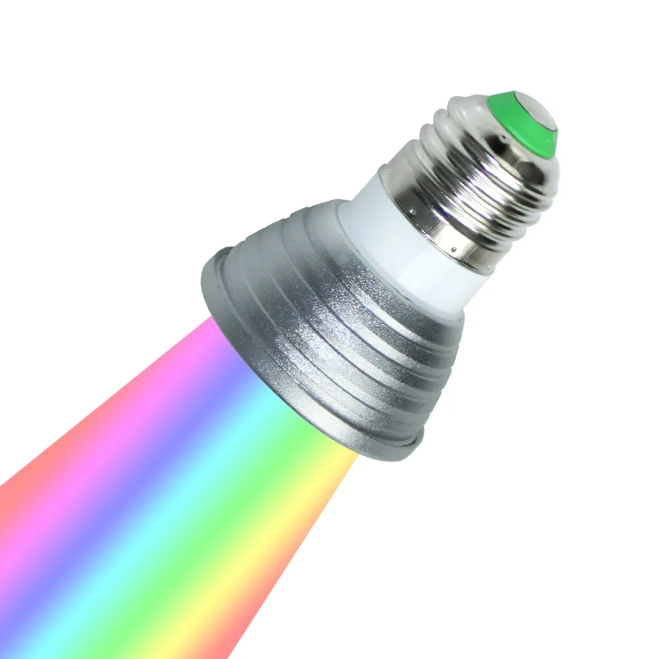 E14 E27 светильник с регулируемой яркостью, RGB светодиодные лампы 3 Вт Яркая Цветная(RGB) Светодиодная лампа люстры светильник для декоративная лампа для дома+ 24 ключ пульта дистанционного управления