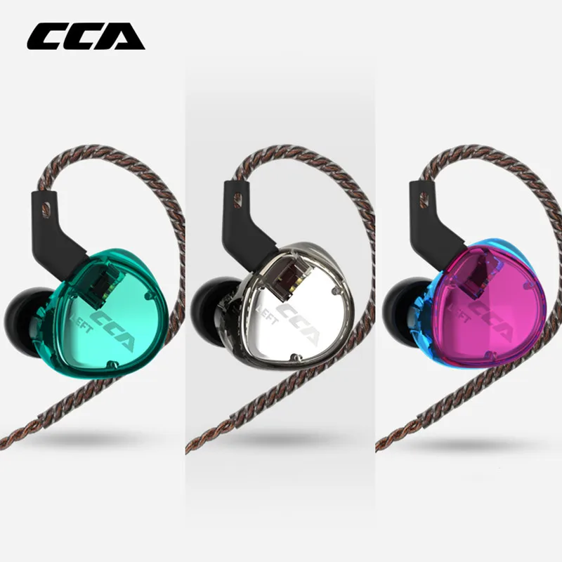 Наушники вкладыши CCA C04 шумоизоляция HiFi музыка спорт двойной драйвер наушники