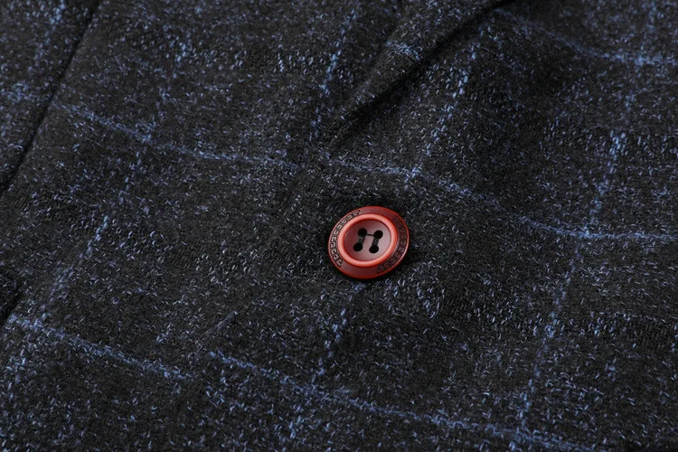 PYJTRL Для мужчин осень-зима Slim Fit Блейзер британский стиль Черный серый цвет хаки