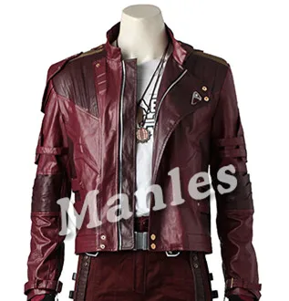only jacket Костюм звездного лорда, куртка для косплея, Стражи Галактики 2, Питер квилл, кожаное пальто, штаны, реквизит, наряд на Хэллоуин, индивидуальный заказ - Цвет: only jacket