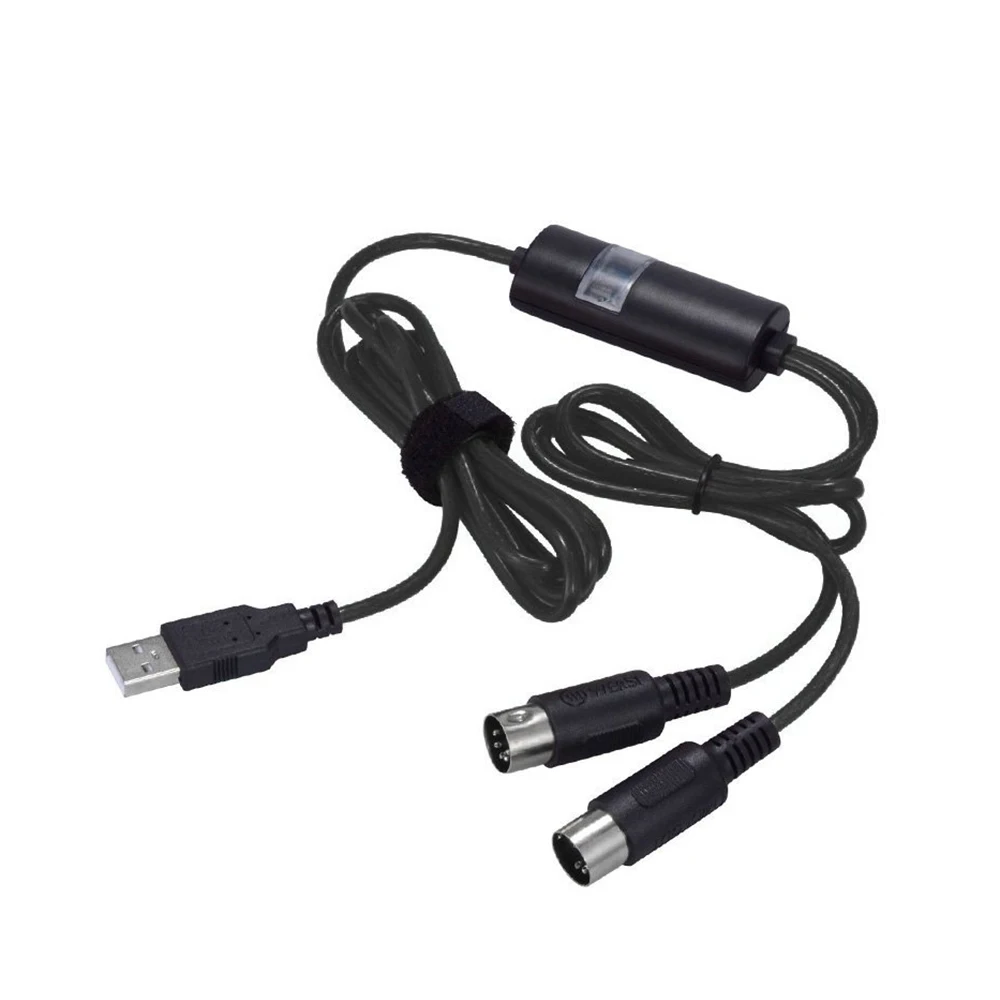 BLACK Usb-кабель MIDI-OUT конвертер USB в 2 MIDI интерфейс кабель-адаптер для ПК музыкальная клавиатура Синхронизация для Windows и Mac iOS клавиатура - Цвет: BLACK
