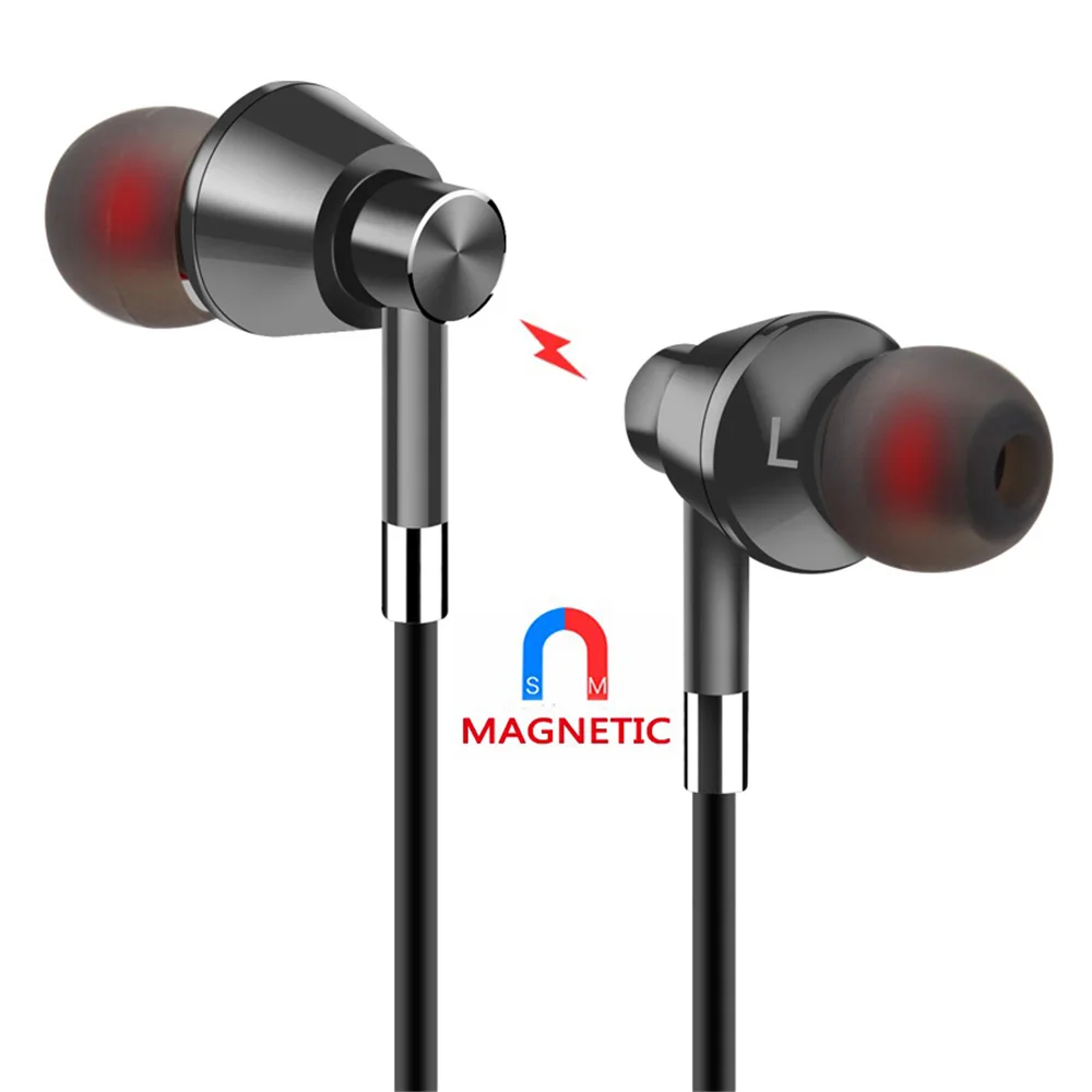 HANTOPER спортивные Bluetooth наушники беспроводные наушники магнитные стерео металлические наушники для iPhone Xiaomi Fone de ouvido с микрофоном