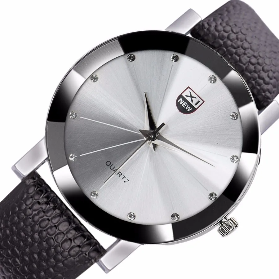 

Watch Men Unisex Quartz Sport Military Stainless Steel Dial Leather Band WristWatch Men Women Watch Clock Gift 2019 Brand
