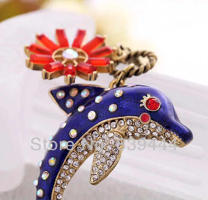 Новое модное Ювелирное Украшение ожерелье в виде дельфина с кристаллами и