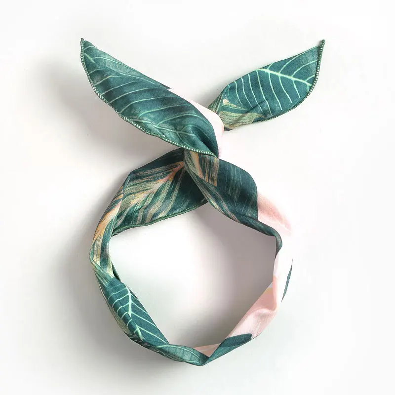 Женские аксессуары для волос с цветочным принтом Модные Бандана-шарф квадратной