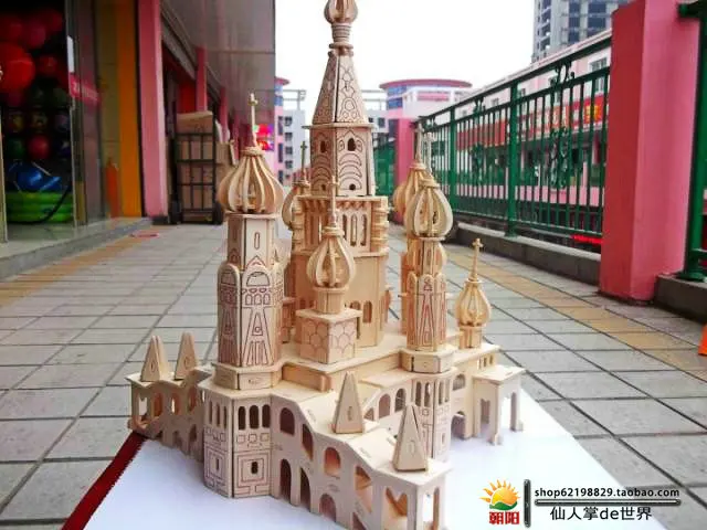 Санкт Петербург головоломка 3D Строительная модель деревянные искусственные