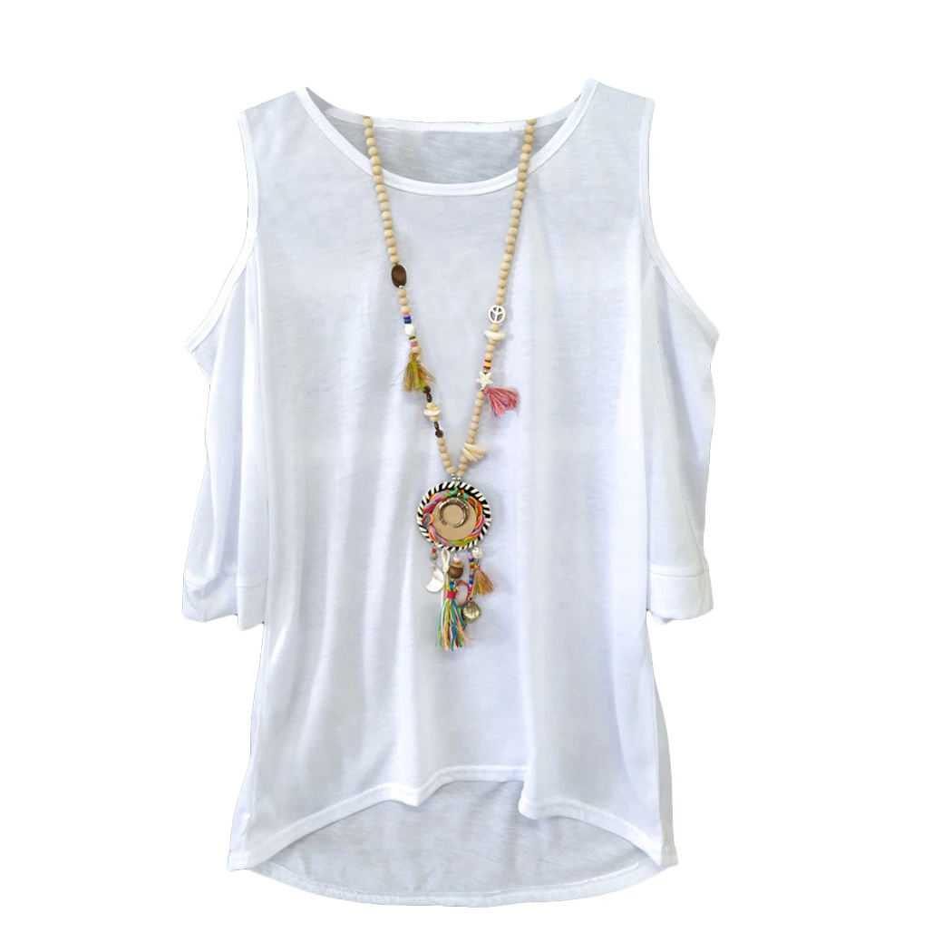 3XL плюс Размеры Для женщин Блузки Сексуальная открытыми плечами короткий рукав