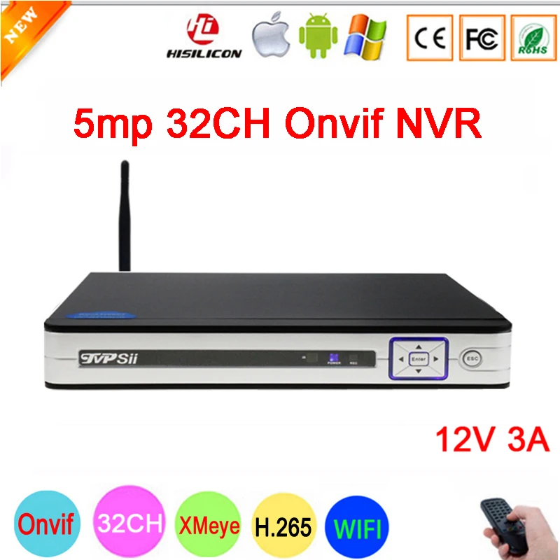 Blue-ray Hi3536C XMeye видео рекордер H.265 5mp 32CH 32 канала один SATA wifi Onvif IP камера CCTV NVR