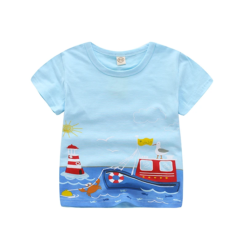 V TREE летняя футболка с рисунком для мальчиков хлопковая От 1 до 6 лет изображением