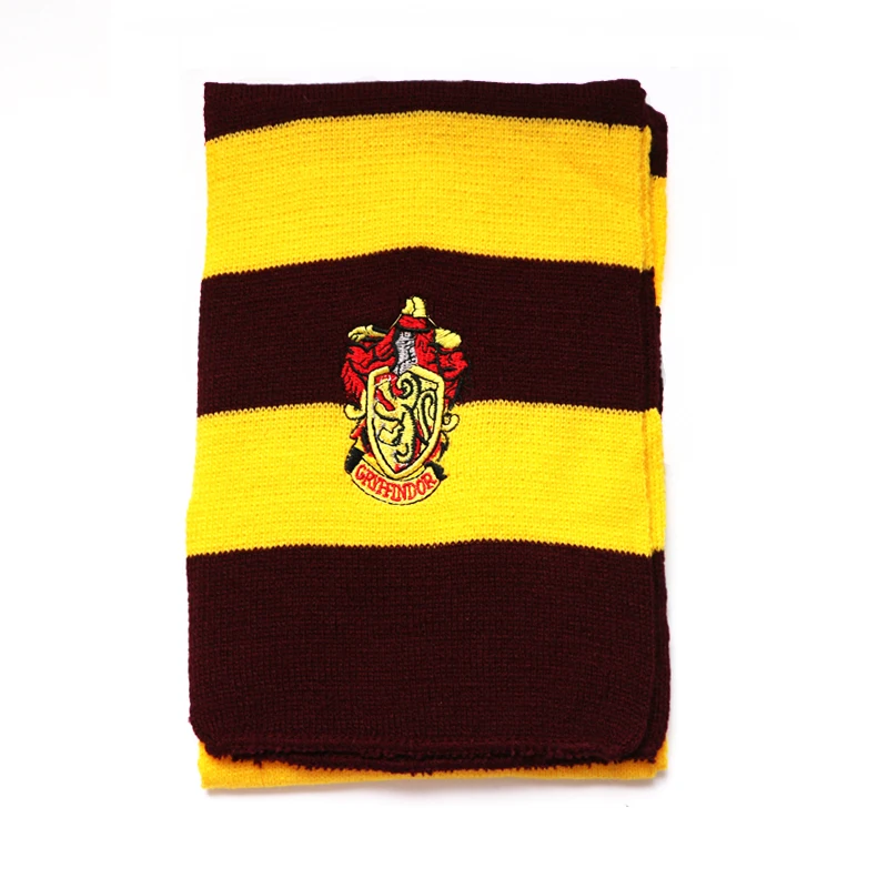Gryffindor Slytherin Ravenclaw Hufflepuff для взрослых или детей, зимний длинный хлопковый шарф, теплый шейный платок для мальчиков и девочек на осень