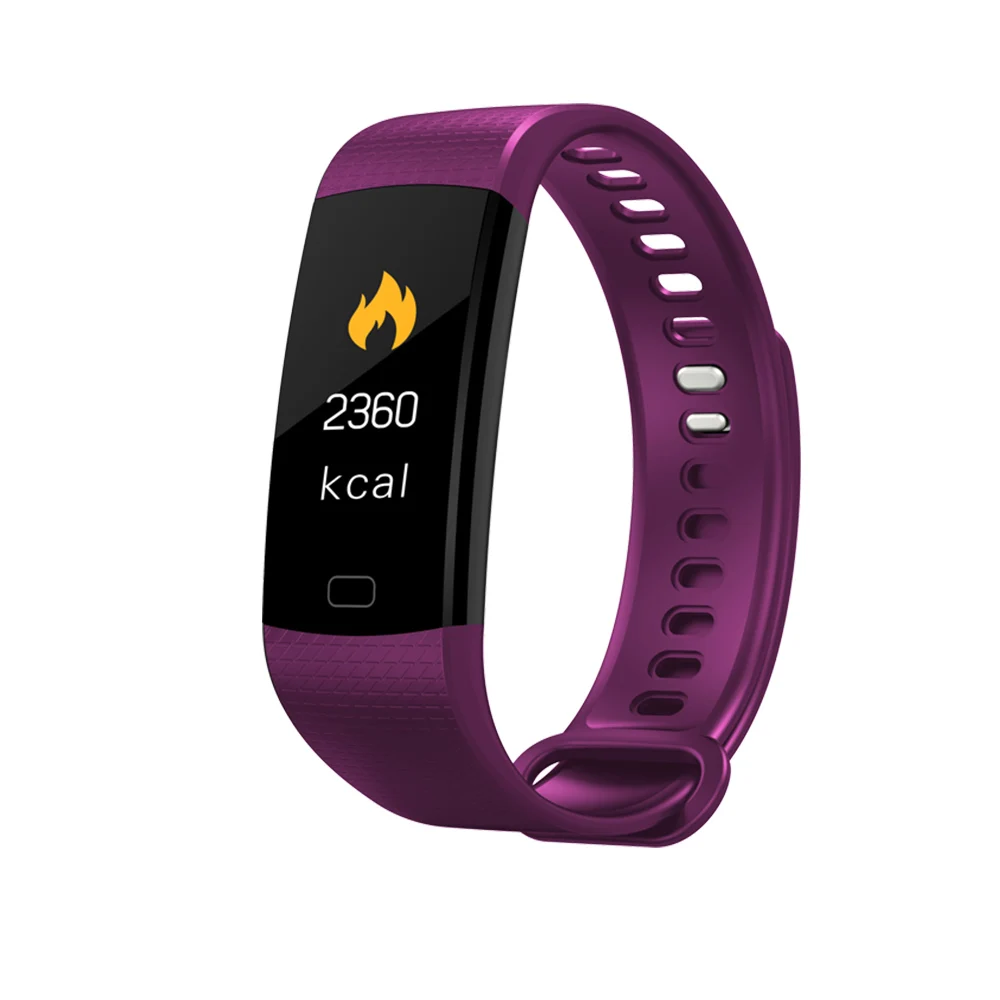 Imosi Smart Band Y5 Монитор артериального давления сердечного ритма высокая яркость цветной экран Смарт Браслет уведомления - Цвет: Фиолетовый