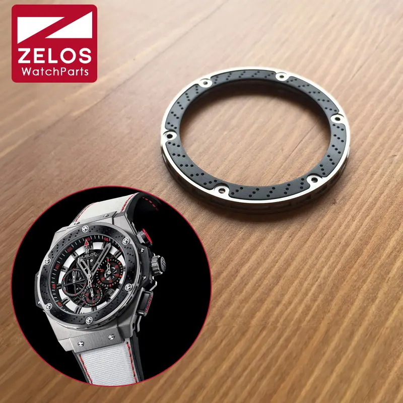 Высококачественный 3 в 1 ободок для часов из углеродного волокна Hublot HUB king power 48 мм