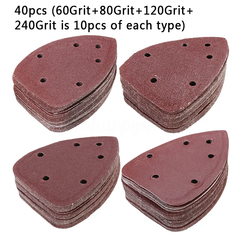 40 шт. мм шлифовальные листы для мыши шлифовальная бумага с зернистостью деталей