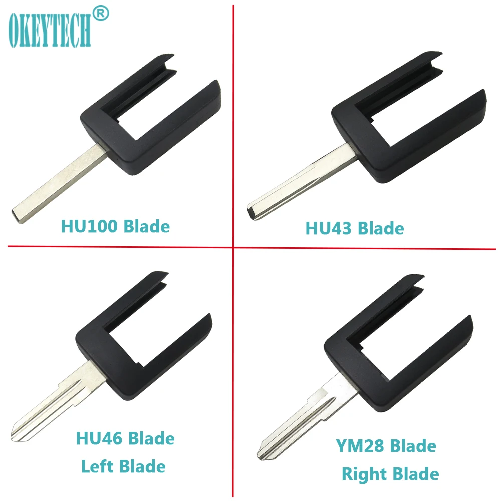 OkeyTech Left Blade/Right Blade/HU43 Blade/HU100 Blade For Vauxhall Opel Corsa Combo Meriva Remote Key Head Shell Fob | Автомобили и