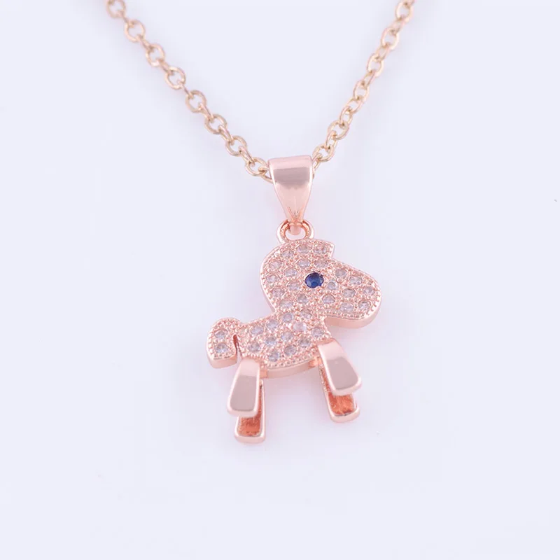 Модные ювелирные изделия милое ожерелье талисман трояна из циркония женские