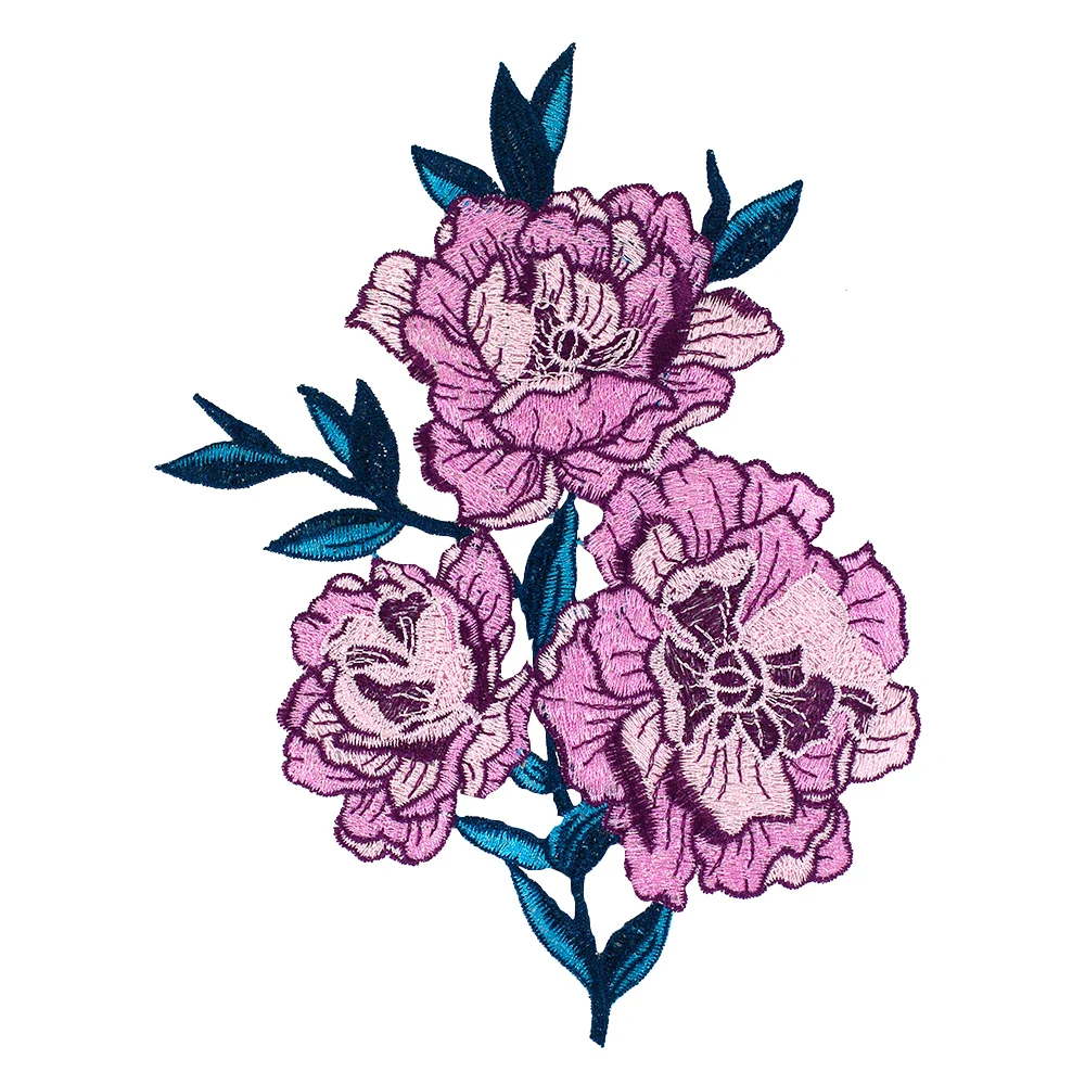 Длинные Цветочные вышитые аппликации Пришивные Аппликации кружевные